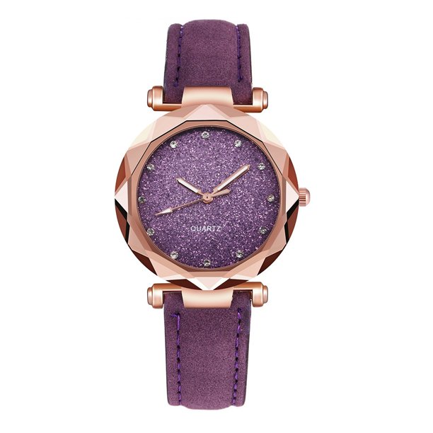 Reloj De Cuarzo De Oro Rosa Con Diamantes De Imitación Para Mujer