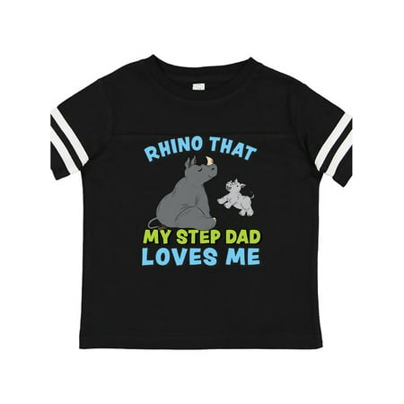

Inktastic Rhino That My Step Dad Loves Me with Cute Rhinos Gift Toddler Boy or Toddler Girl T-Shirt
