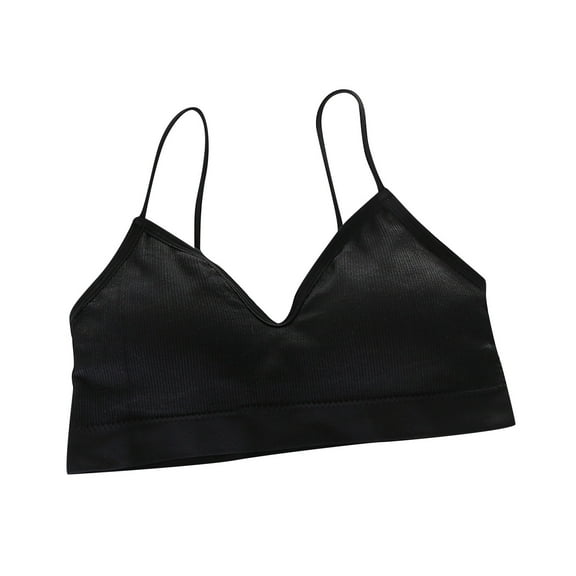 Odeerbi Seamless Bras for Women 2024 No Underwire One Piece Everyday Underwear Wrap Chest Bras Black