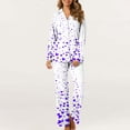 thumbnail image 4 of Ruimatai Women's Valentine's Day Printed Pajama Sets Long Sleeve Button Down Shirt Pjs Sets Nightwear Sleepwear Suits, 4 of 7