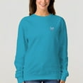 thumbnail image 4 of Women's Blue Butterfly Pattern Crew Neck Pullover Cozy Clothes, 4 of 11