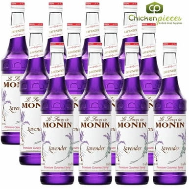 Monin Premium Lavender Syrup, Authentic Floral & Herbal Profile, Professional 750 mL (25.4 oz) Bottles, Bulk 12-Count Case