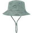 thumbnail image 5 of Zando Beach Baby Sun Hat UPF 50+ Sun Protection Wide Brim Summer Baby Boy Bucket Hats Cute Toddler Sun Hats for Boy Seaweed&nbsp;Blue Dinosaur M, 5 of 9