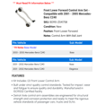 thumbnail image 2 of Front Lower Forward Control Arm Set - Compatible with 2001 - 2005 Mercedes-Benz C240 2002 2003 2004, 2 of 2