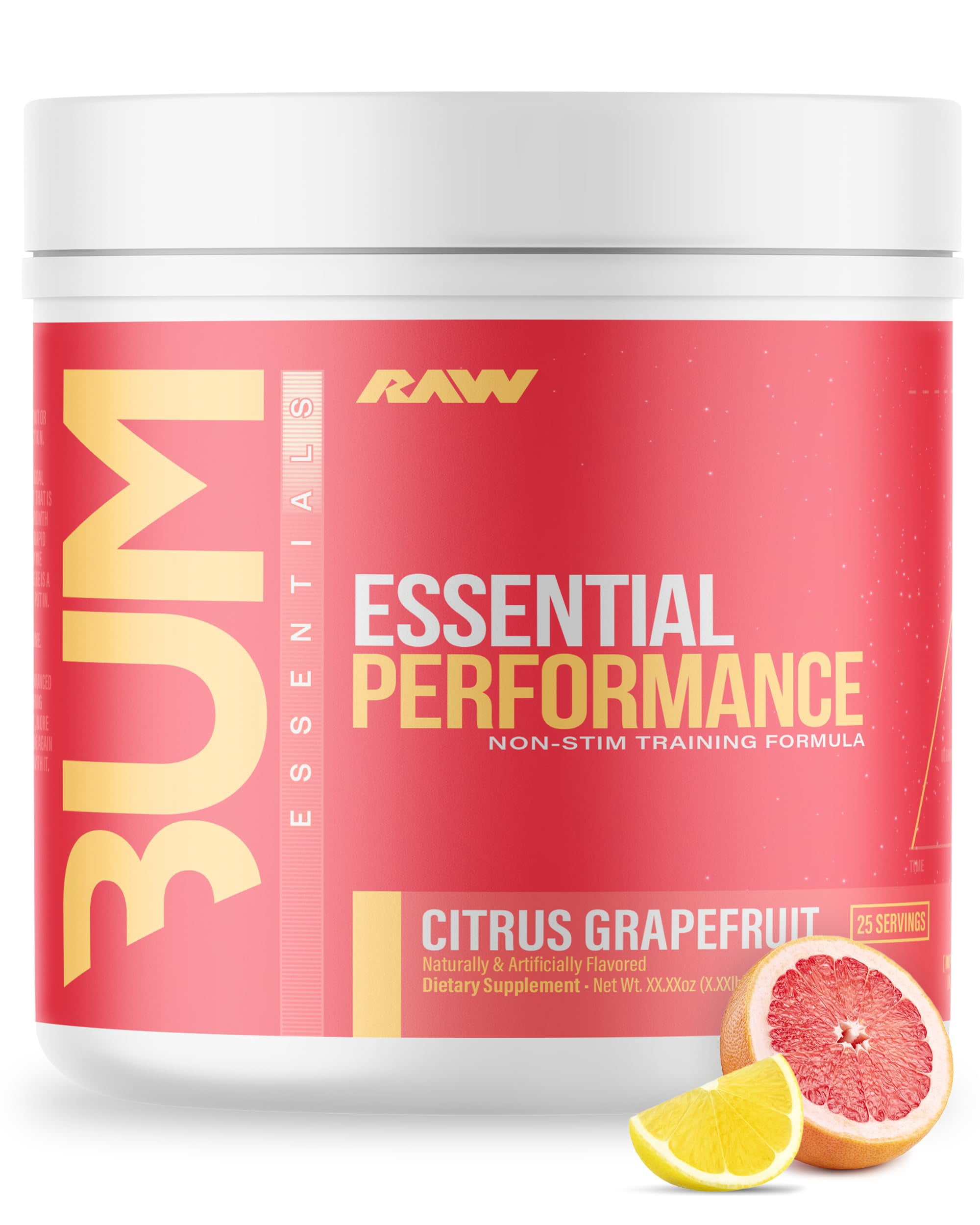 Polvo de preentrenamiento RAW Essential Performance Citrus Pomelo ...