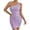 Purple, variant on Women's One Shoulder Ruched Bodycon Sleeveless Mini Cocktail Club Party Short Dresses