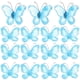 thumbnail image 2 of EeaseMX Mariposa de brillo de alambre de malla transparente de 50 piezas con gema (azul), 2 of 8