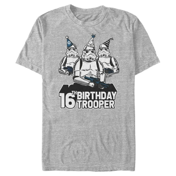 Men's Star Wars Stormtrooper Party Hats Trio 16th Birthday Trooper Graphic Tee Athletic Heather X Large