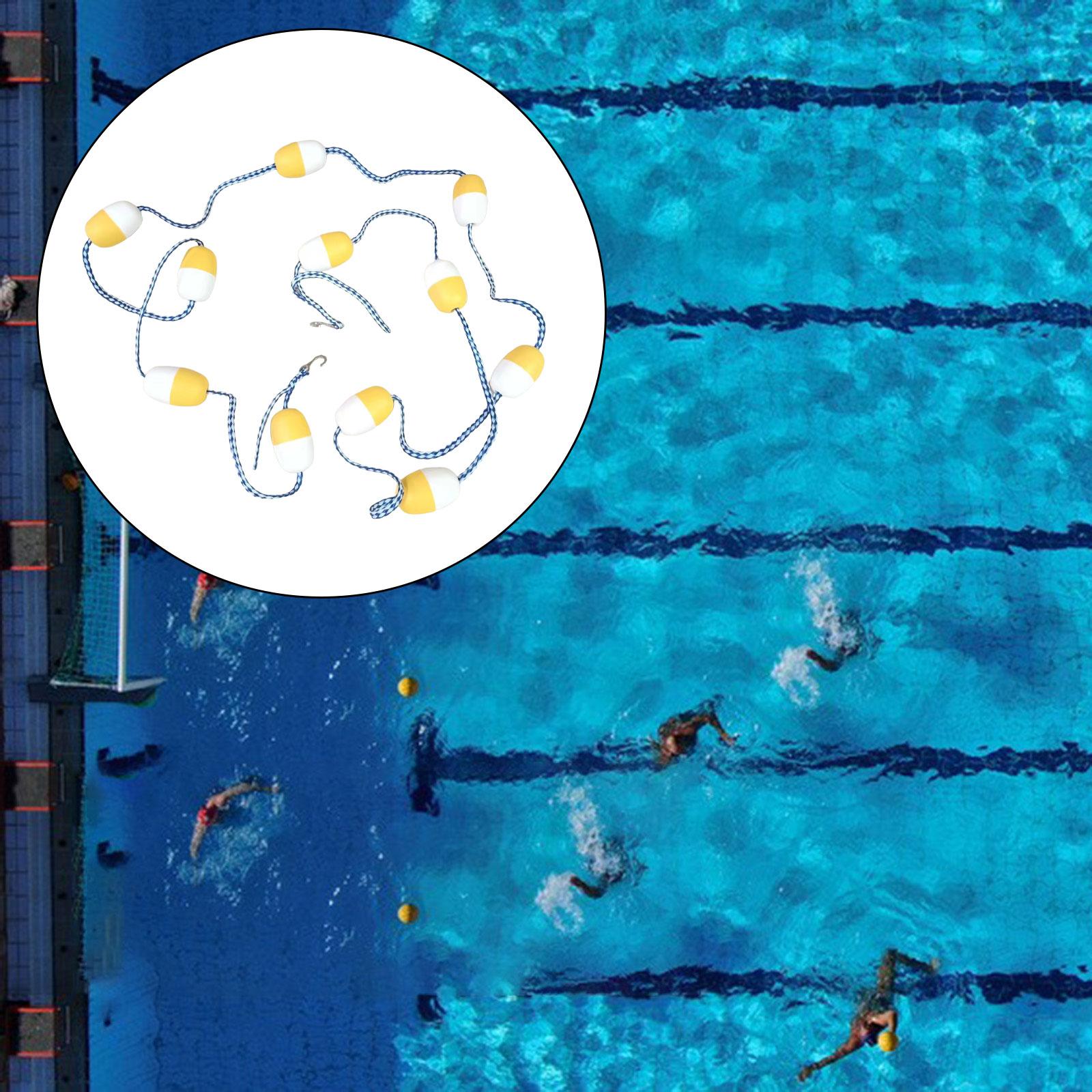 Pool Lane Rope Sign Swimming Pool Lane Line 5m/16ft Pool Safety Divider Rope With 11 Buoys ...