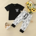 thumbnail image 2 of TAIAOJING Toddler Baby Boy Clothes Set Boys Girls Short Sleeve Cartoon Printed T Shirt Tops Pants Outfits 3-4 Years, 2 of 8