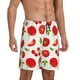 thumbnail image 2 of Balery Fresh Red Tomato Pantalones cortos de pijama de punto de algodón para hombre con cinturilla y bolsillos-Small, 2 of 6