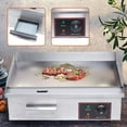 thumbnail image 3 of 22"Commercial Electric Griddle Electric Countertop Griddle 1600W Restaurant Grill BBQ Flat Top Stainless Steel Long Griddle Electric Nonstick Adjustable Thermostatic Control for Kitchen 110V, 3 of 9