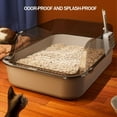 GHYJPAJK 4028cm Cat Litter Box Open HighSided Deep AntiSplashing Tray