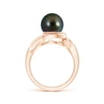 thumbnail image 2 of ANGARA Tahitian Cultured Pearl and Diamond Loop Ring in 14K Rose Gold for Women | June Birthstone, Birthday, Anniversary, Jewelry Gift for Women | Pearl Ring, 2 of 8