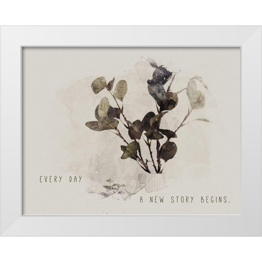 JMB Designs 14x12 White Modern Wood Framed Museum Art Print Titled - Every Day