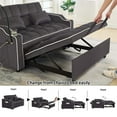 thumbnail image 6 of Sleek Gray Pull Out Couch with Charging Stations | Sofa Bed for Apartment, 6 of 10