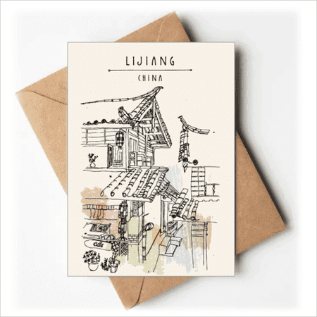 A Busy Street in Lijiang of China Greeting Cards You are Invited Invitations