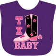 thumbnail image 3 of Inktastic Pink Texas Cowboy Baby Girls Baby Bib, 3 of 4