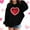 Black, variant on Girls Red Valentine's Day Hoodie with 3D Hearts Oversized Cute Graphic Sweatshirt for Kids,Size 11-12 T