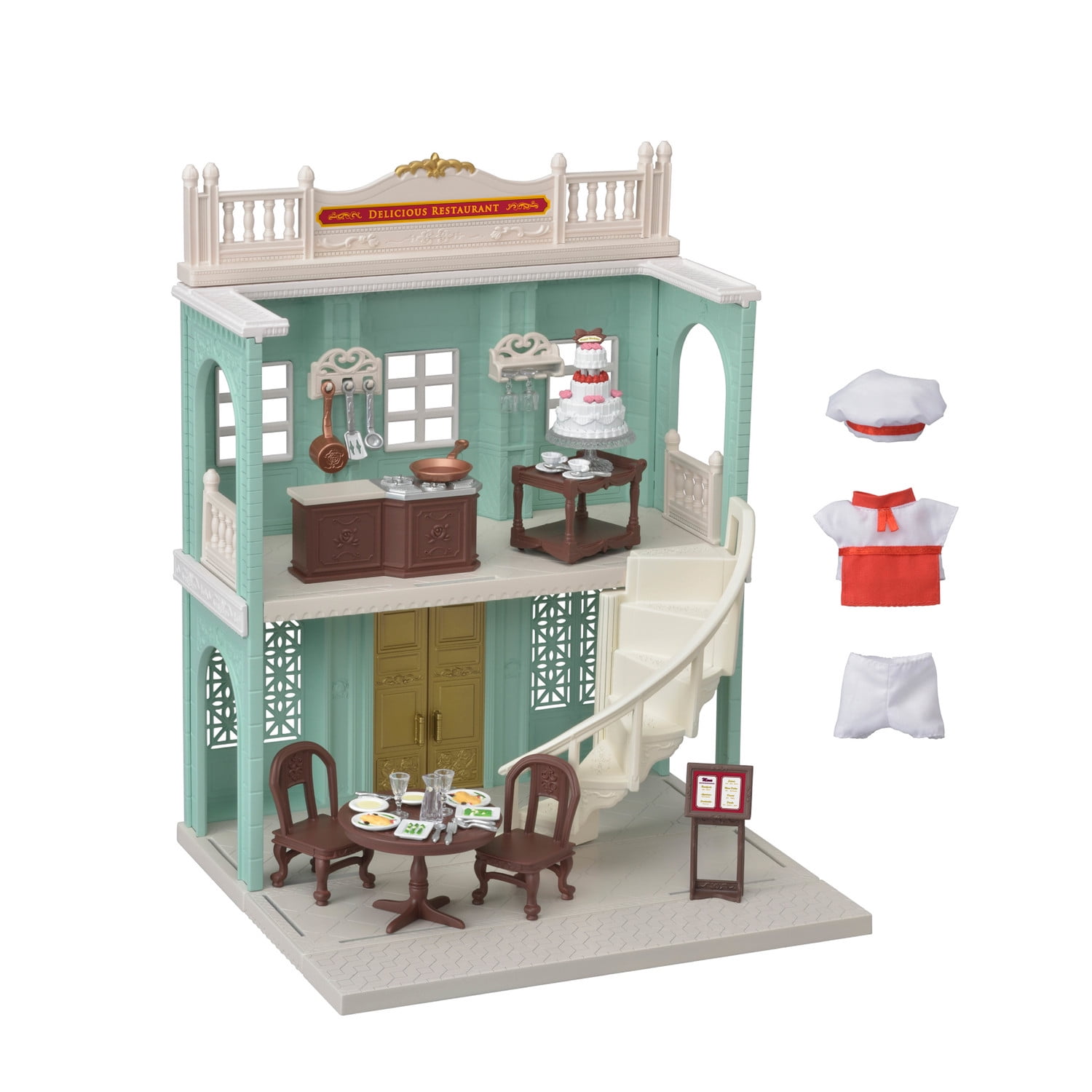 Doll not included Epoch Calico Critters TS-07 Town Series Suites Tea Time Set 