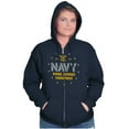 thumbnail image 4 of US Navy Anchor Logo Honor Courage Unisex Plus Size Zip Hoodie Brisco Brands 5X, 4 of 5