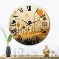 thumbnail image 3 of Designart "Meadow Bold Geometric landscapes I" Abstract Oversized Wall Clock, 3 of 5