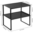 thumbnail image 3 of Oumilen Expandable and Stackable Cabinet Organizer, Black, 3 of 8