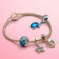 thumbnail image 2 of Pulsera Malubero Malu1842 Con Corazon Y Broche Rose Gold Azul, 2 of 3