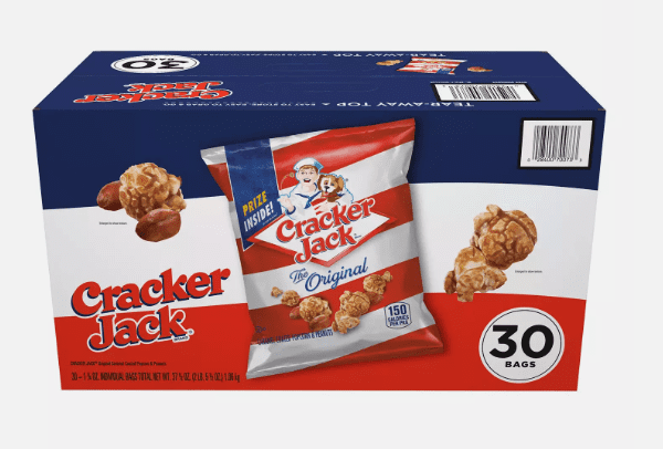 Cracker Jack Original Caramel Coated Popcorn & Peanutsm, 1.25 Ounce (Pack of 30)