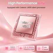 Rumtuk 14 Rose Gold Laptop,8GB LPDDR4 RAM,256GB SSD,CPU J4105,Win 11 Pro/Office 2019,FHD IPS,180° Hinge,Webcam,TF Card Slot,USB3.0,Mouse & Mouse Pad,Ultra Light- Pink PC Notebook for Work Study Play