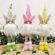 thumbnail image 4 of Yuarrent Muñeca sin rostro Feliz Pascua, muñeca encantadora, regalos de Pascua para niños, decoración de conejito de Pascua para el hogar, mesa, Kits de decoración para fiestas Rojo con piernas Yuarrent HA003433-01, 4 of 6