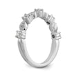 thumbnail image 6 of Solid 14K White Gold Diamond Wedding Band Ring Size 8 (.257 cttw.), 6 of 8