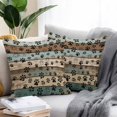 thumbnail image 2 of Dog Paws Printed Throw Pillow Covers 20x20 Inch Set of 2, Vintage Teal Brown Wooden Farmhouse Waterproof Outdoor Pillow Covers, Decorative Cushion Pillowcases for Couch, Sofa, Bed, Garden, Patio, 2 of 9