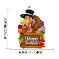 thumbnail image 3 of Fall Thanksgiving Turkey Door Sign Thanksgiving Day Wood Door Hanger Fall Wooden Thankful Wreath Hanging Decoration for Outdoor Outside Porch, 3 of 9