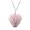RoseQuartz, variant on Natural Heart Shape Wrapped Metal Stone Healing Energy Pendant Necklace Gift -Tiger Eye