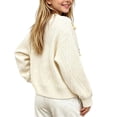 thumbnail image 5 of BLVB Toddler Little Girl Cardigan Long Sleeve Button down Sweater Kids Cute Fall Knitwear Jacket(White,1-2 Years), 5 of 7