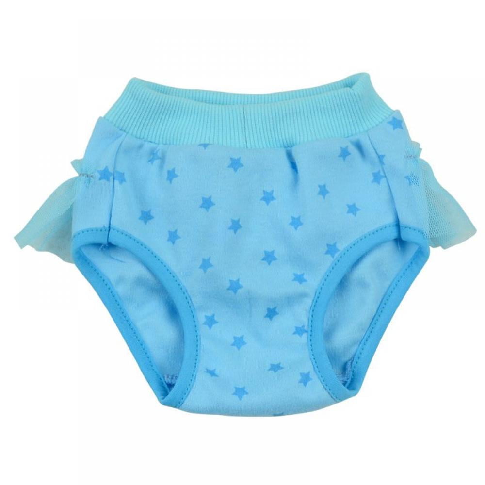 Blue Kitty Knickers Washable Cat Stud Pants Diaper Nappy Undies Underwear Male or Female Reusable Adjustable Feline Physiological Nappies