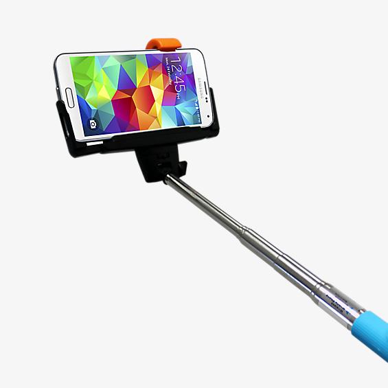 Bluetooth Selfie Stick For Android and Apple iOS Blue