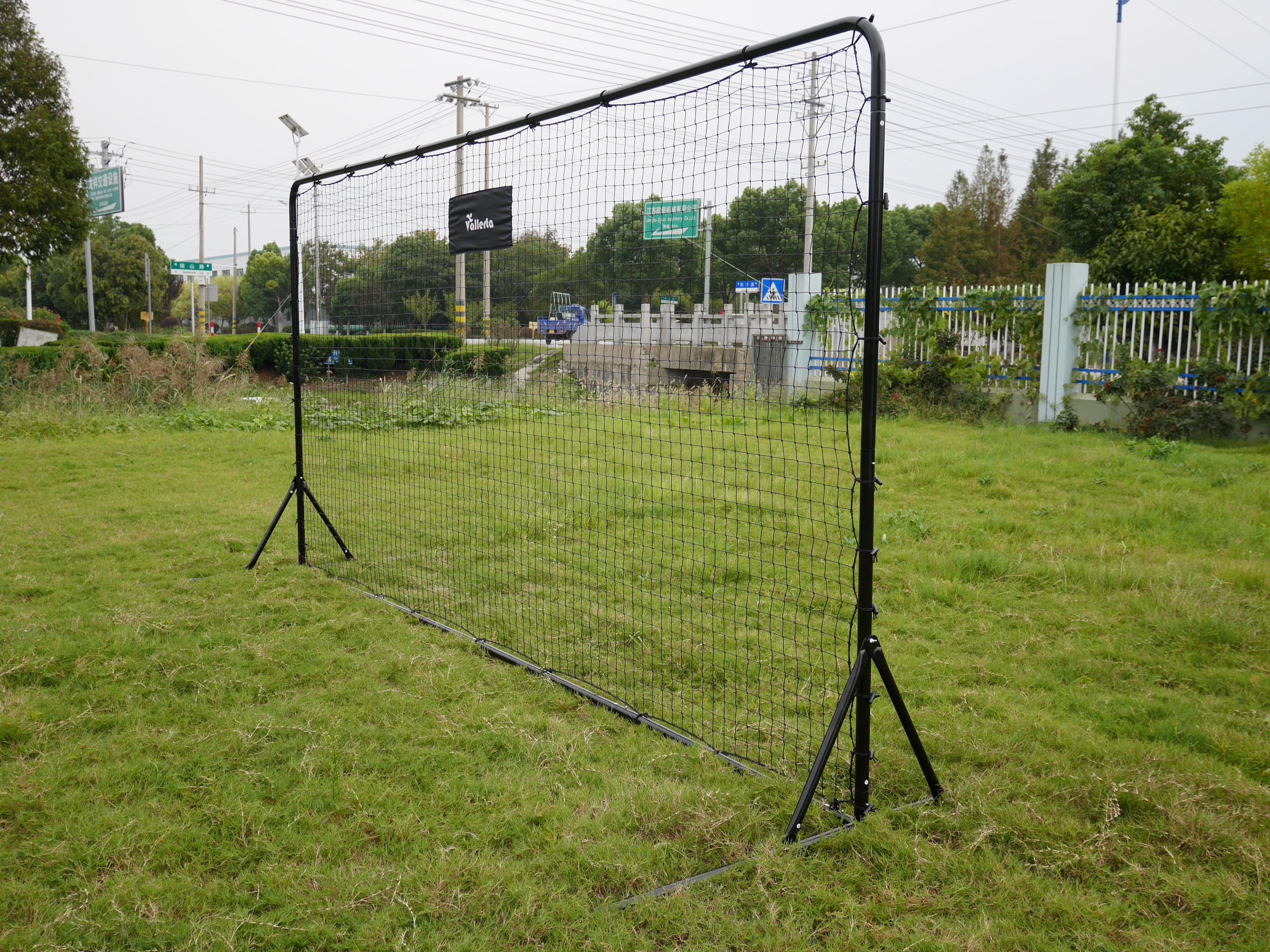 Vallerta 12 x 6 Ft. Portable Training Re-bounder & Practice Aid with Carry Bag