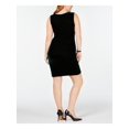 thumbnail image 2 of SOPRANO $59 Womens New Green Velvet Ruched Body Con Dress 1X Plus B+B, 2 of 4