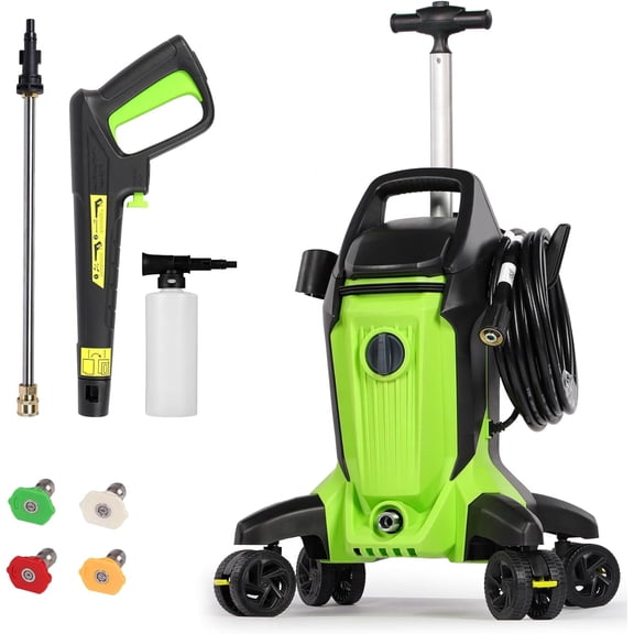 Pressure Washer,5200PSI Power Washer with 4 Quick Connect Nozzles, High Pressure Cleaning Machine with Foam Cannon for Cars/Fences/Driveways/Patios/Home Cleaning