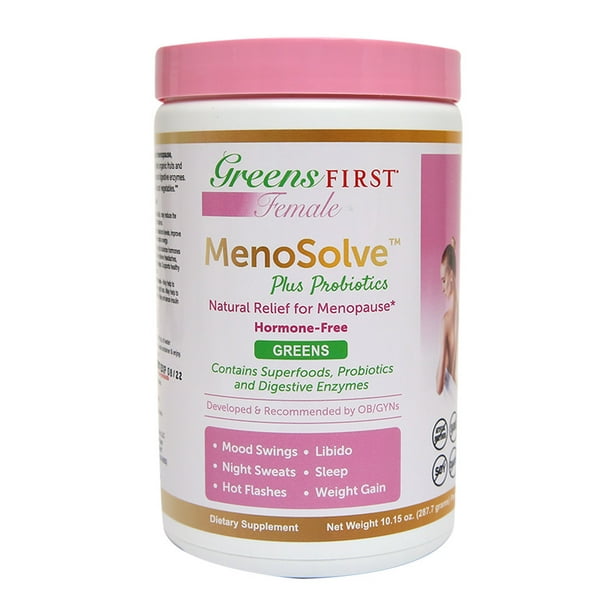 Greens First Female MenoSolve Plus Probiotics, Natural Relief for