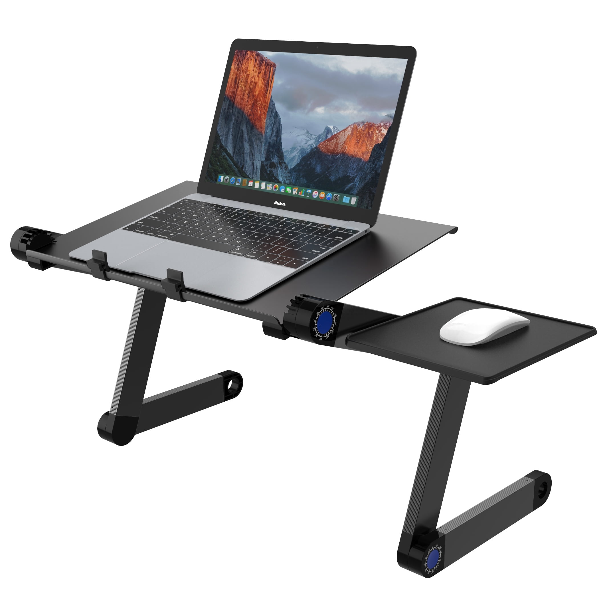 Adjustable Laptop Stand Desk Laptop Tablet Bed PC Holder Notebook W/ Mouse Tray