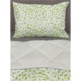 thumbnail image 3 of Leaf Comforter & Sham Bedding Set, Various Types of Green Fresh Leaves Illustration with Garden Summer Season Graphic Design, 3 pcs Duvet Set Microfiber Filling Quilt, 5 Sizes, Green, by Ambesonne, 3 of 4