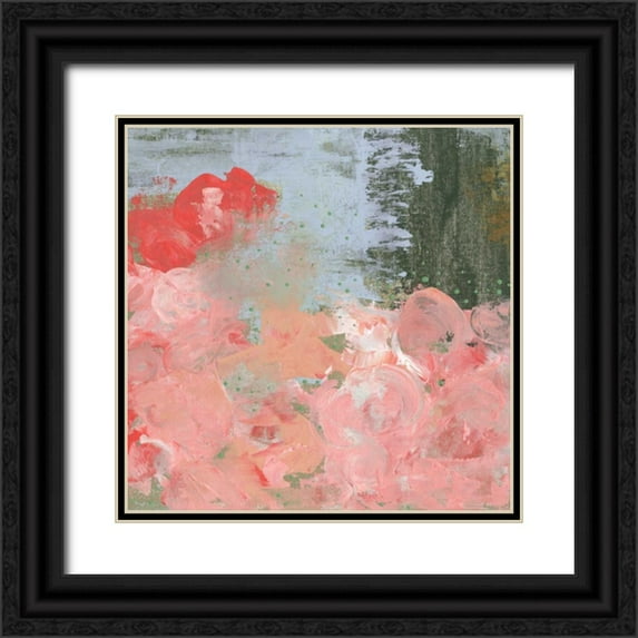 Ogren, Sarah 26x26 Black Ornate Wood Framed with Double Matting Museum Art Print Titled - Pink Roses III