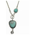 thumbnail image 2 of Flmtop Women Charm Heart Bib Collar Pendant Turquoise Fashion Necklace Jewelry, 2 of 8