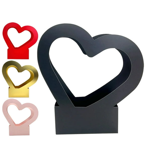 Niceauty 4Pcs Pink Heart Shaped Floral Boxes for Arrangements and Home Decor