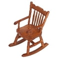 thumbnail image 2 of Dollhouse Rocking Chair, Vivid Design Miniature Rocking Chair, Stylish For Baby Children Home Playing Coffee Color, 2 of 8
