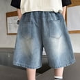thumbnail image 5 of Bovxnpu Boys Denim Shorts Jean Shorts Kids Jorts Boys Loose Denim Cargo Shorts Casual Summer Outdoor Kids Shorts, 5 of 8