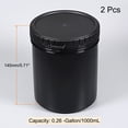 thumbnail image 2 of Unique Bargains Plastic Paint Pail 0.26-Gallon/1000mL with Sealing Strip Lid Black 2Packs, 2 of 6
